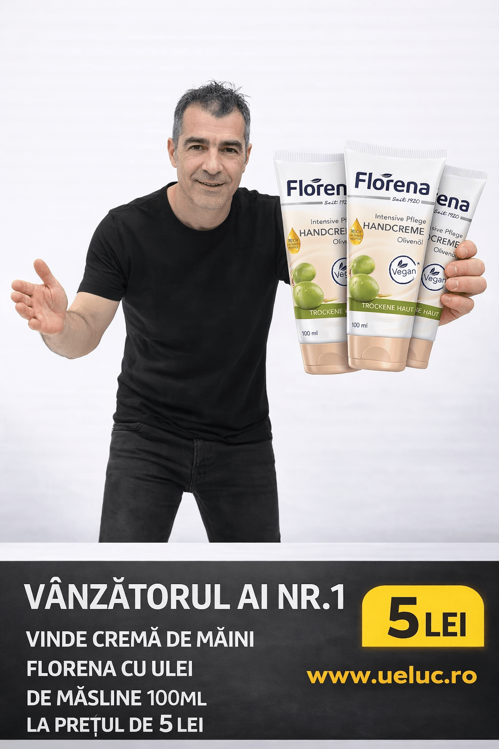 Cremă de mâini FLORENA cu ulei de măsline