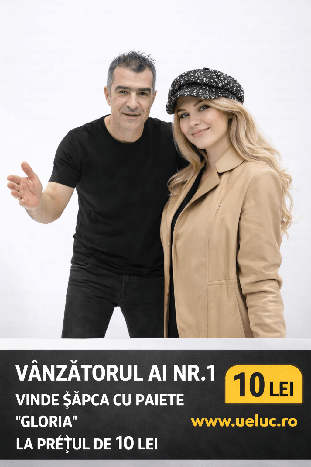 Șapcă Dame cu paiete „Gloria”