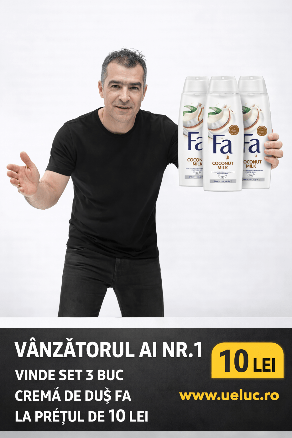 Set 3 x 3 Cremă de duș FA cu lapte de cocos