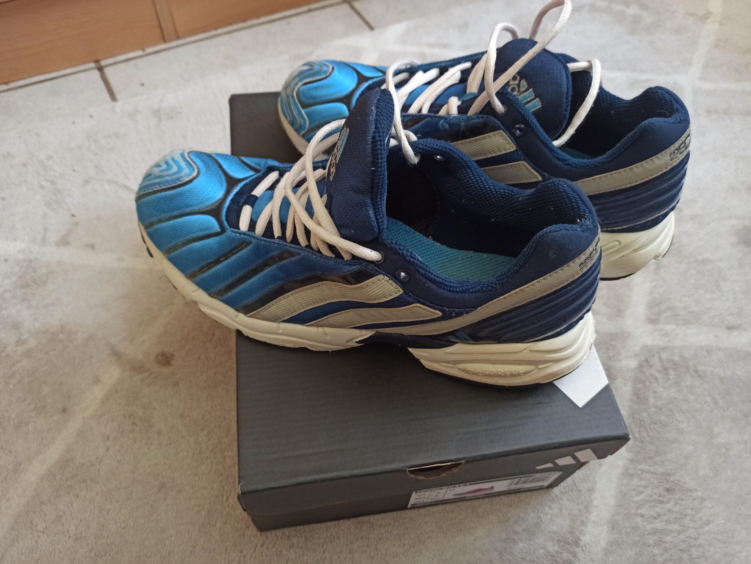 Vintage 2000 Adidas US 10 Spectrum AdiPrene Torsion Blue Laufschuhe Turnschuhe