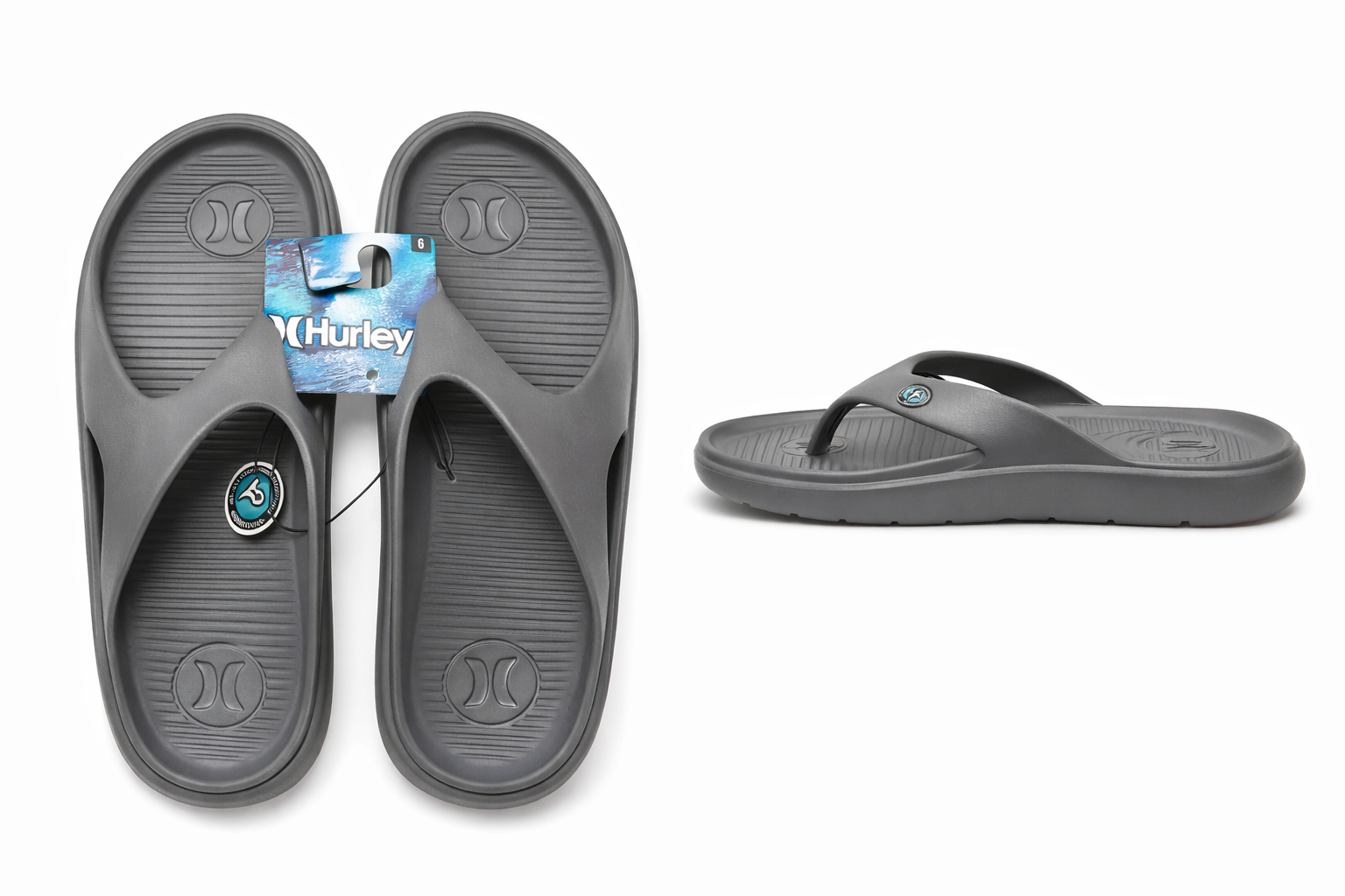 Hurley Flip Flops Herren Grau Gr.42,5. Neu mit Etikett