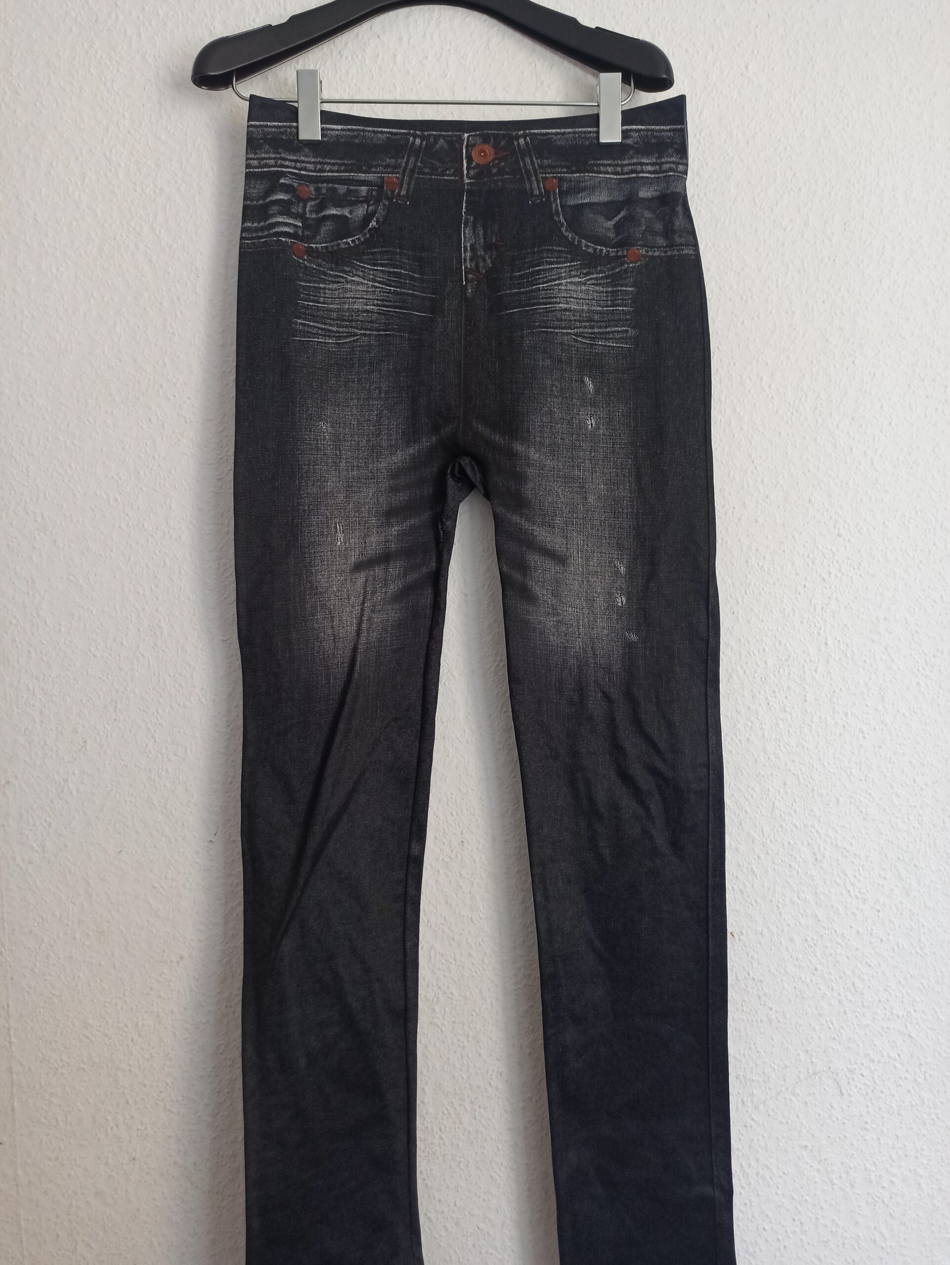 Damen Jeggings Jeans-Look Dunkelblau XL 46/48 – Stretch Hose Skinny Fit