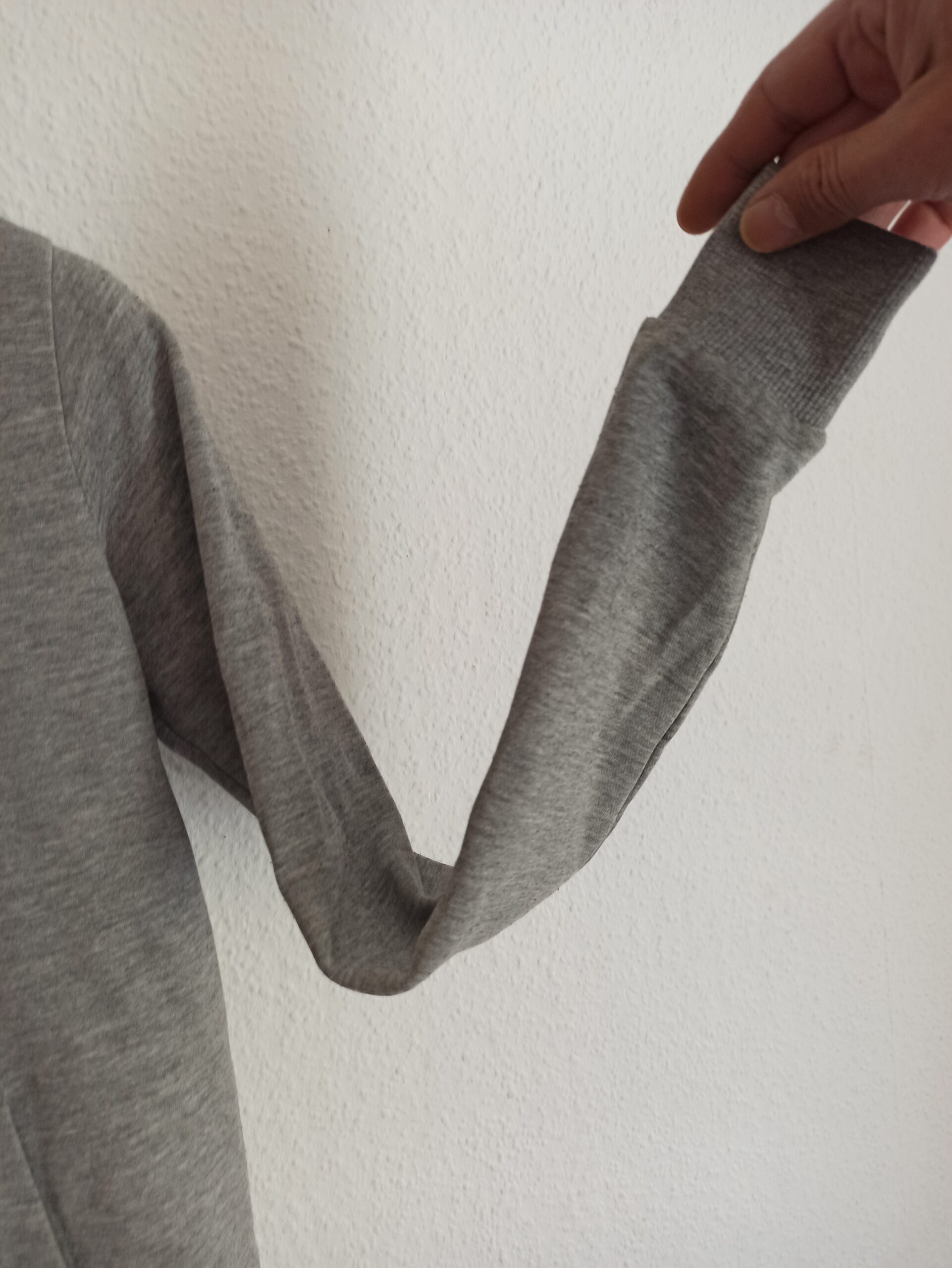 H&M Basic Damen Kapuzenjacke Grau – Größe S – Sweatjacke mit Reißverschluss