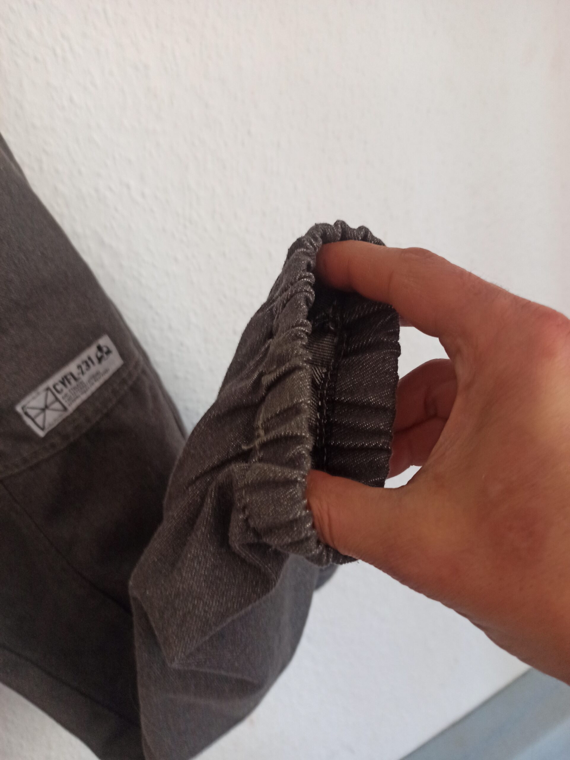 Graue Jogger Jeans / Cargo Hose mit Gummibund – Unisex Streetwear