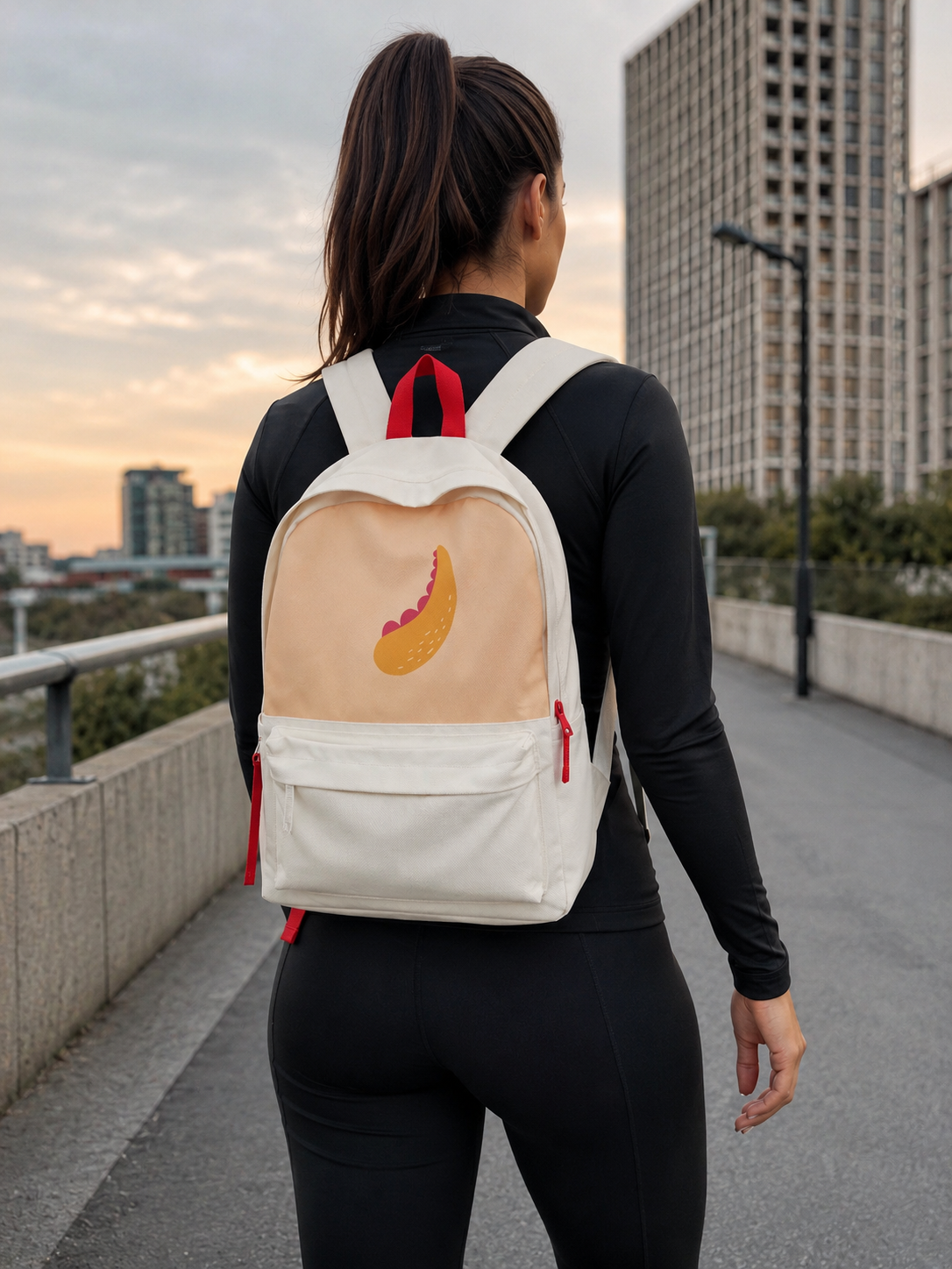 Trendiger Freizeit-Rucksack Weiß/Beige – Leicht & Praktisch