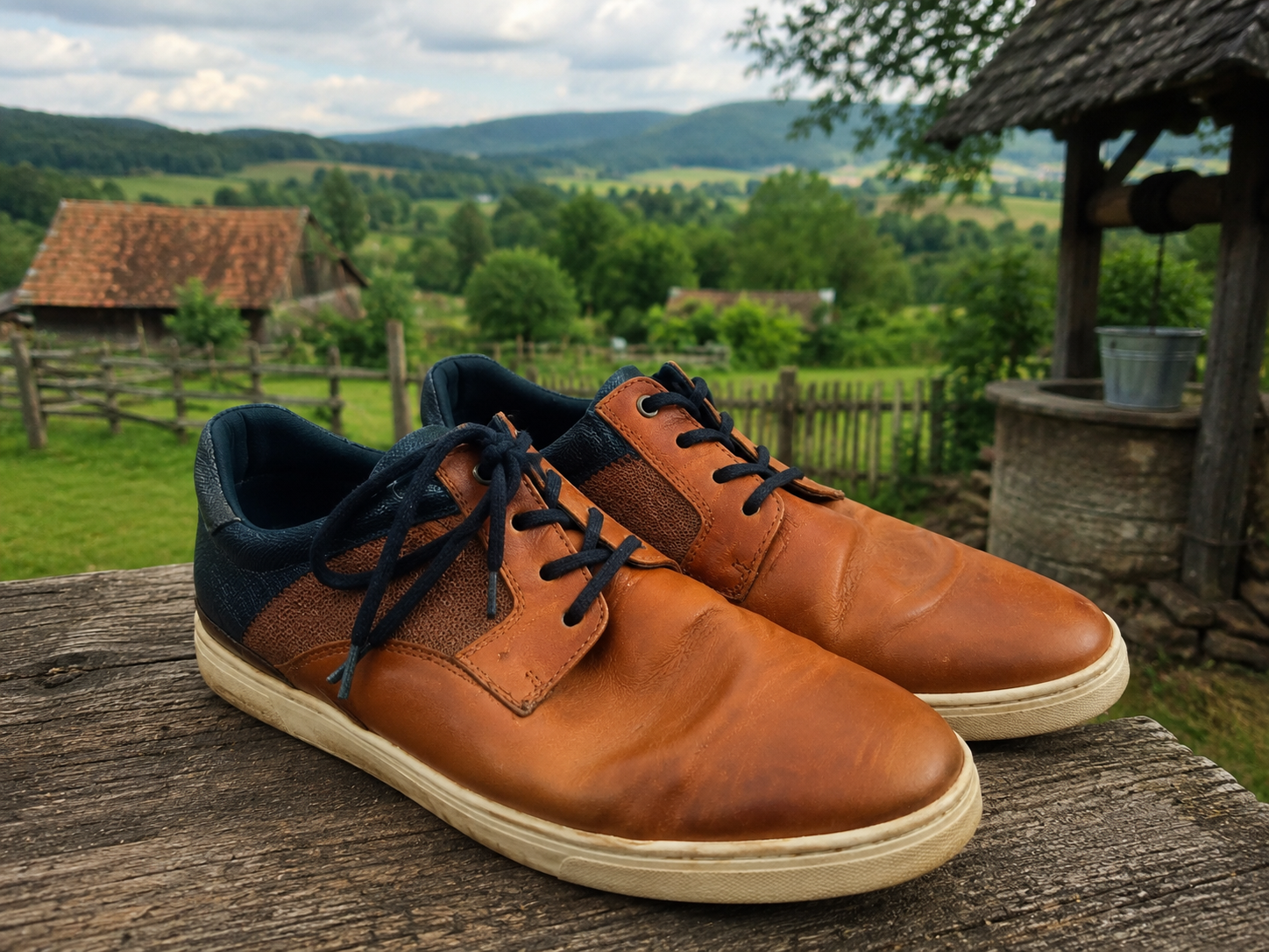 Bullboxer Herren Sneaker Braun/Dunkelblau Gr. 46 – Freizeitschuhe
