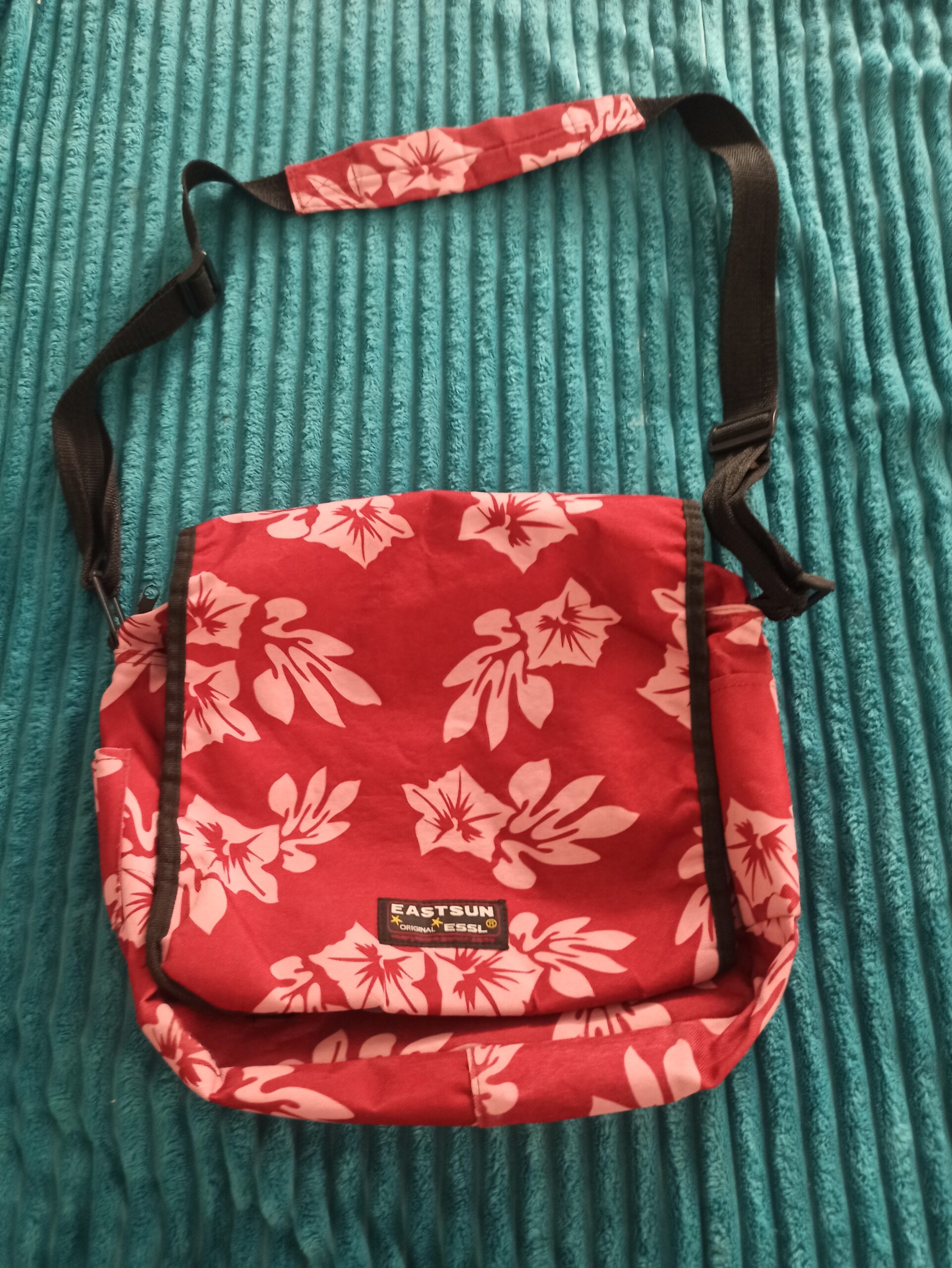 EASTSUN ESSL Umhängetasche Schultertasche Messenger Bag Rot Pink Blumenmuster