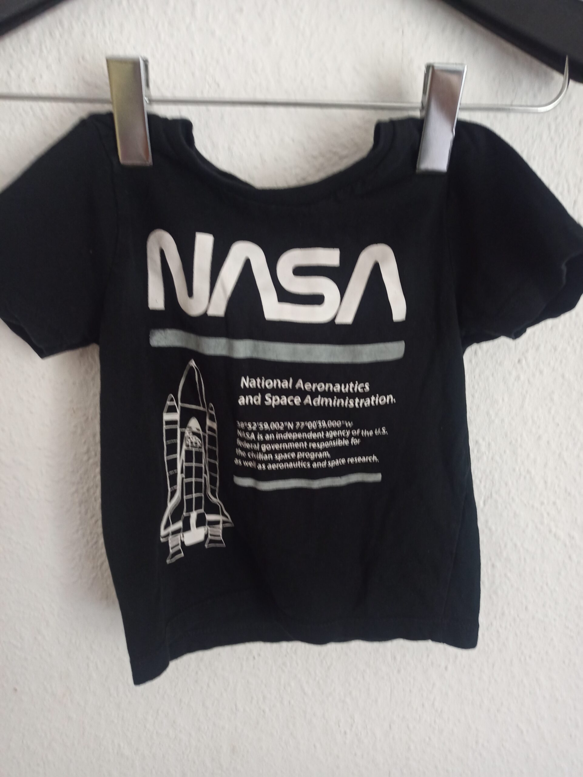 NASA Kinder T-Shirt Schwarz Gr. 98 – Cool Club – Space Shuttle Print