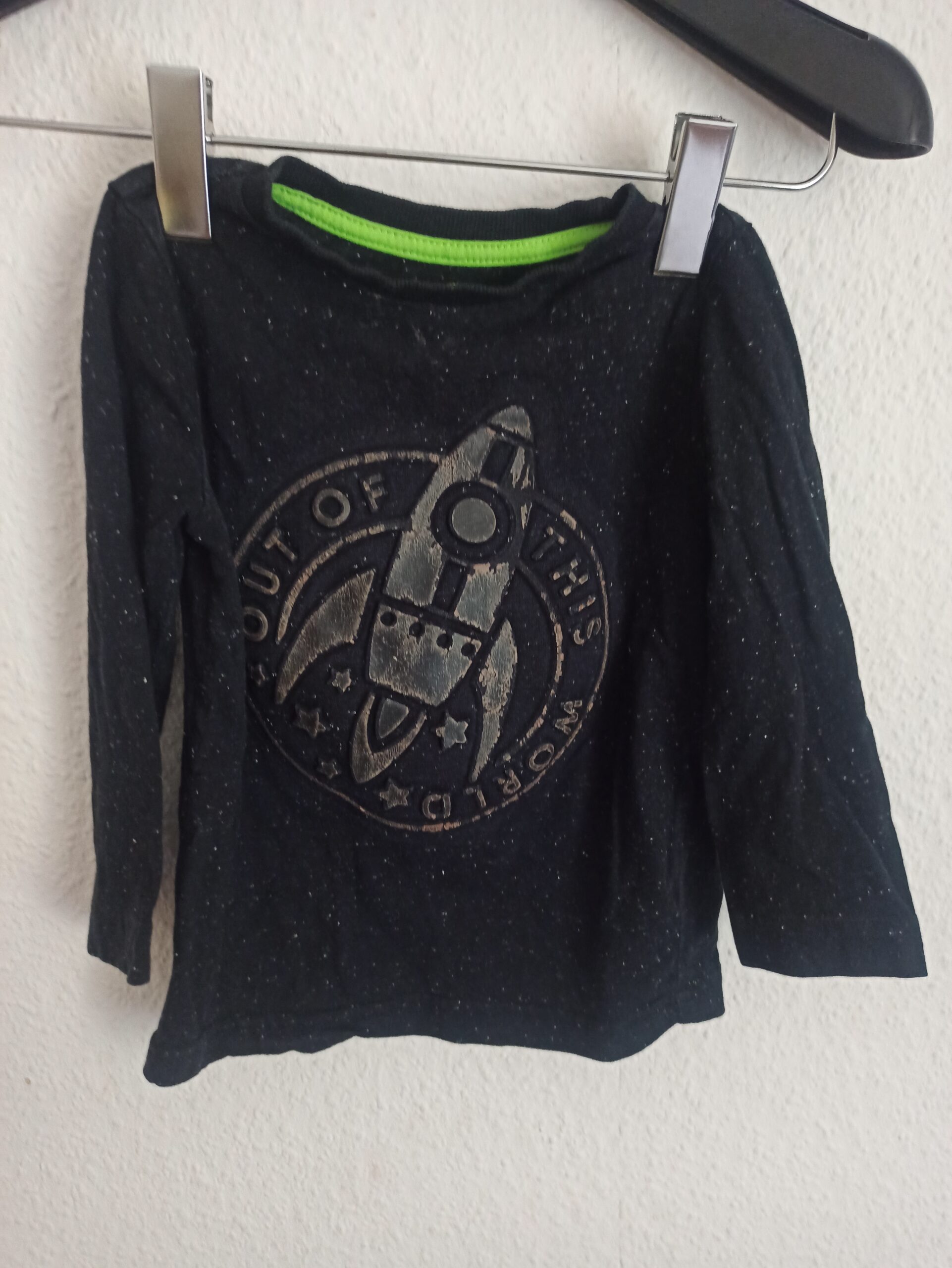 F&F Langarmshirt mit Raketen-Motiv Gr. 98 – Dunkelblau Kindershirt