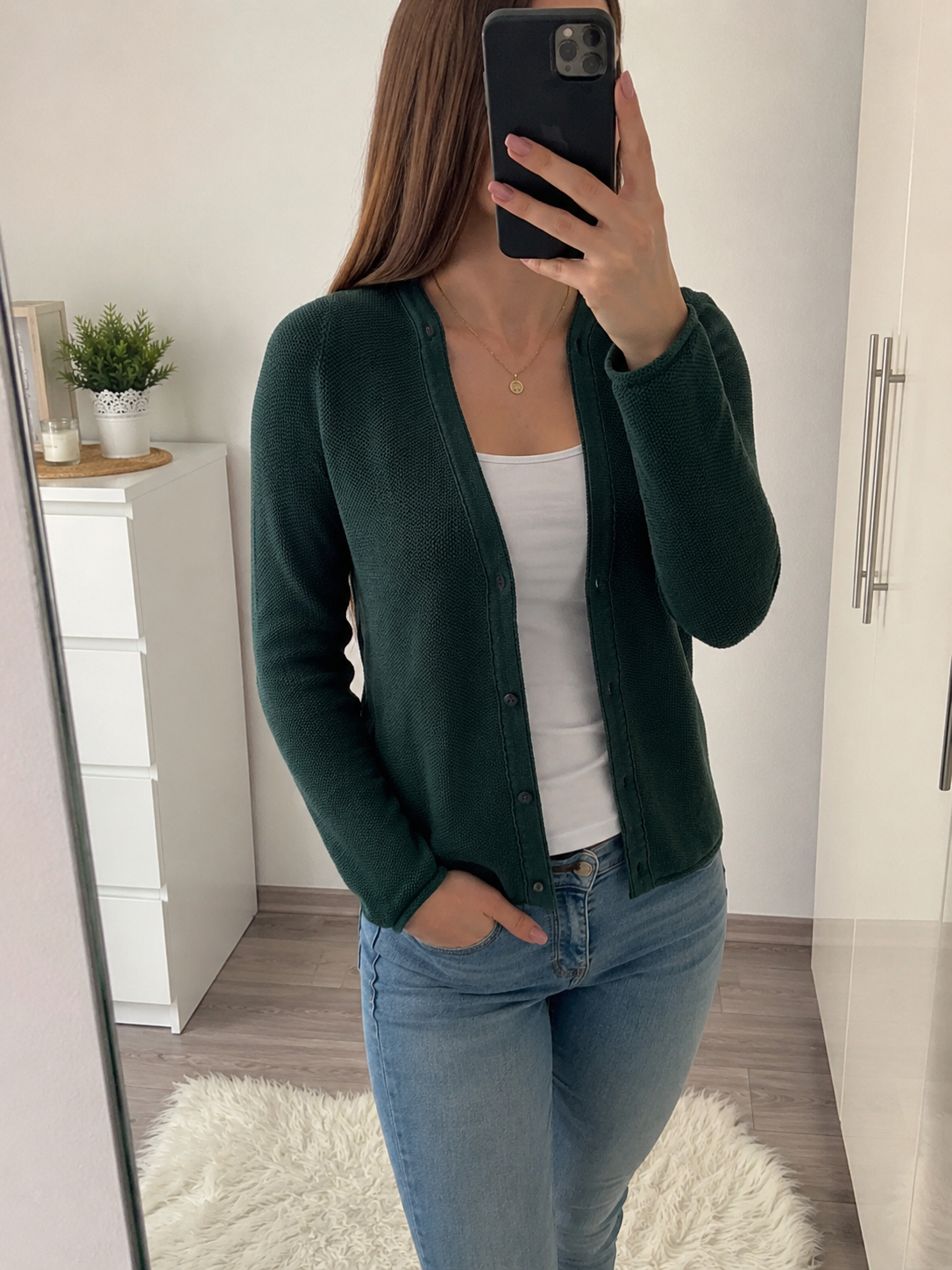 Cecil Damen Strickjacke Dunkelgrün Gr. M