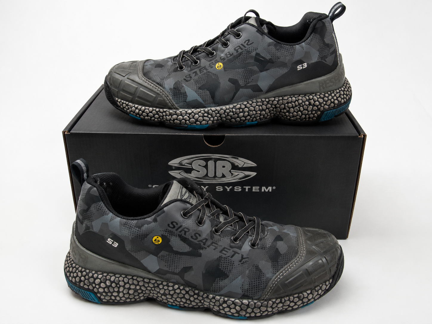 Sir Safety Turkana S3 S3S Fo SR Sicherheitsschuhe Gr. 44 Arbeitsschuhe ESD Schwarz/Grau