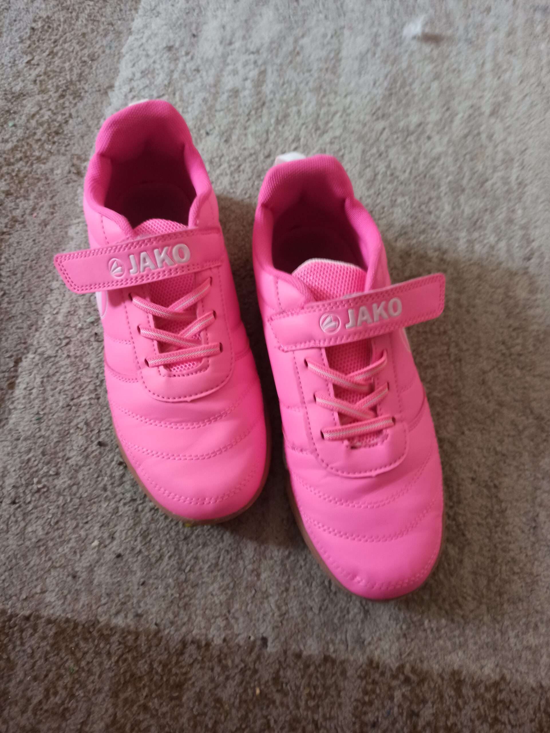 Hallenschuhe Damen/Herren Gr. 36 Pink Mit Klettverschluss