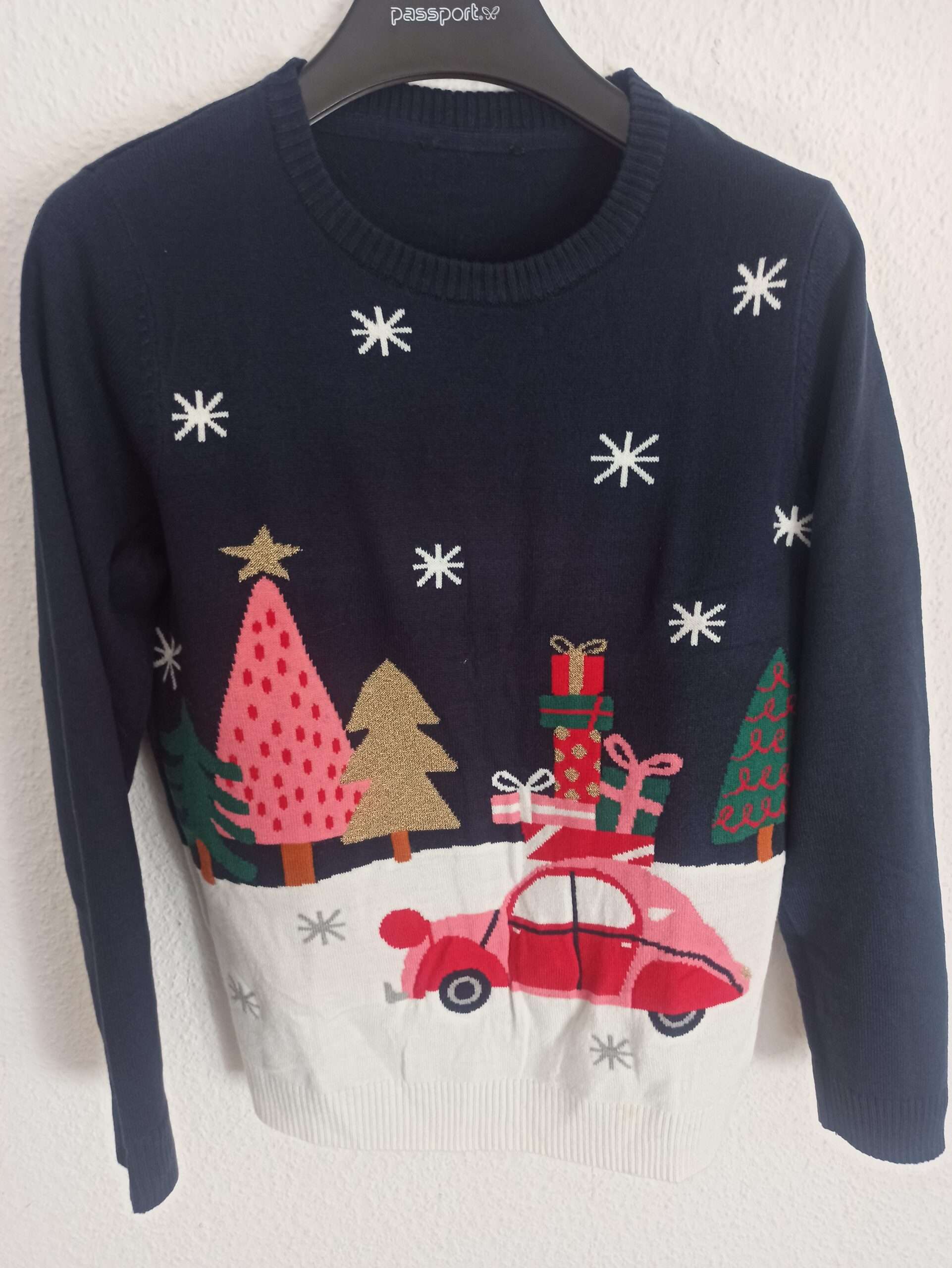 Weihnachtspullover Damen Gr. M mit Wintermotiv
