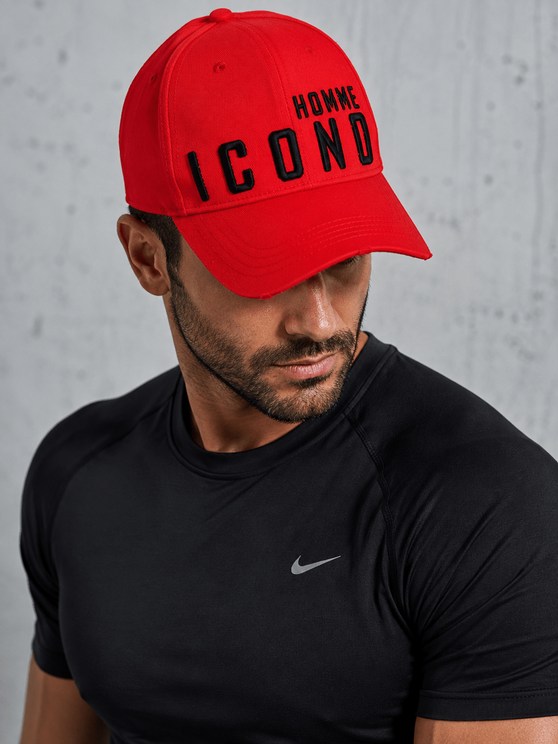 Rote Herren-Cap „Icon Homme“ One Size