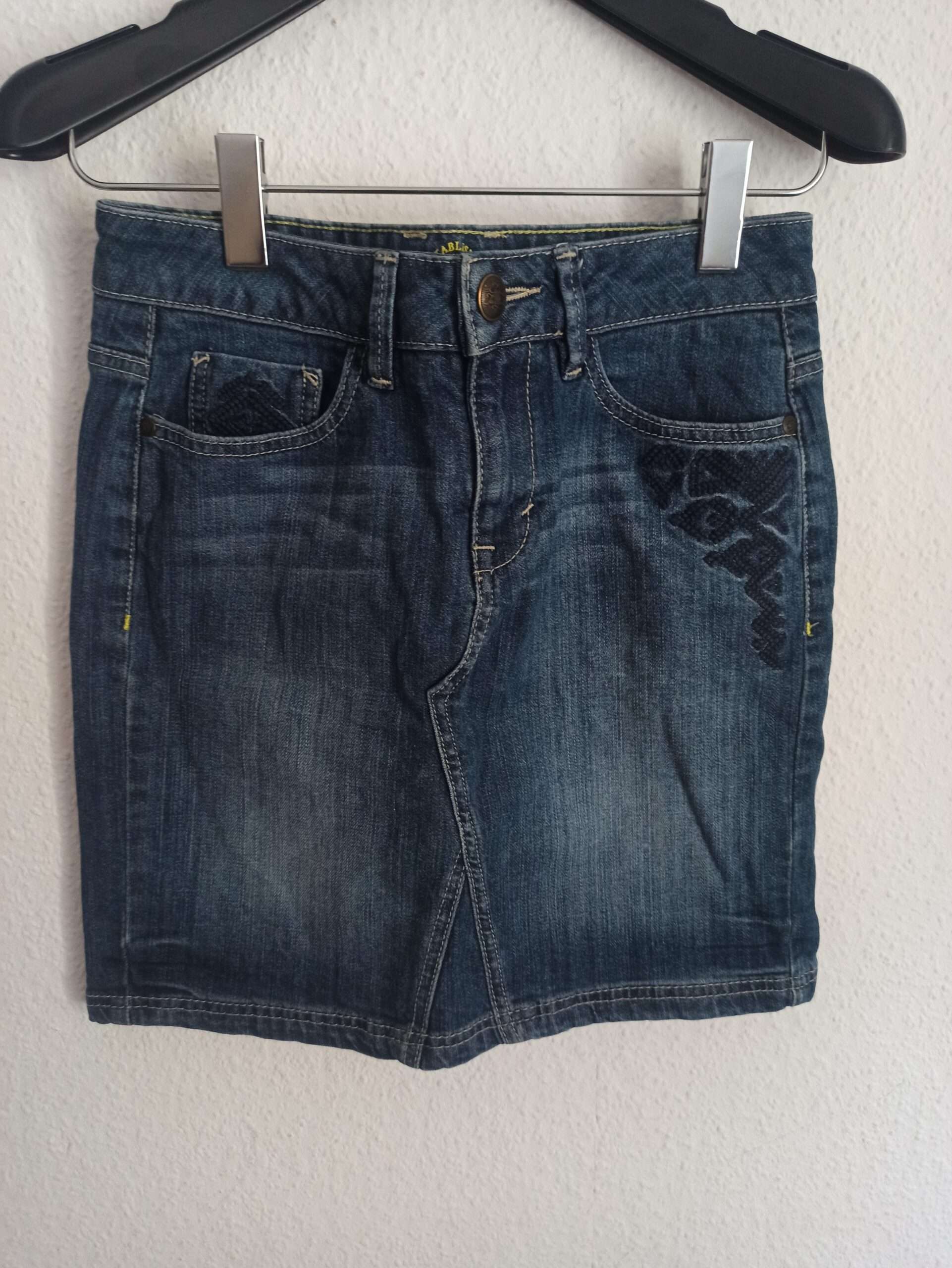 TOM TAILOR Damen Jeansrock aus blauem Denim, Größe 36