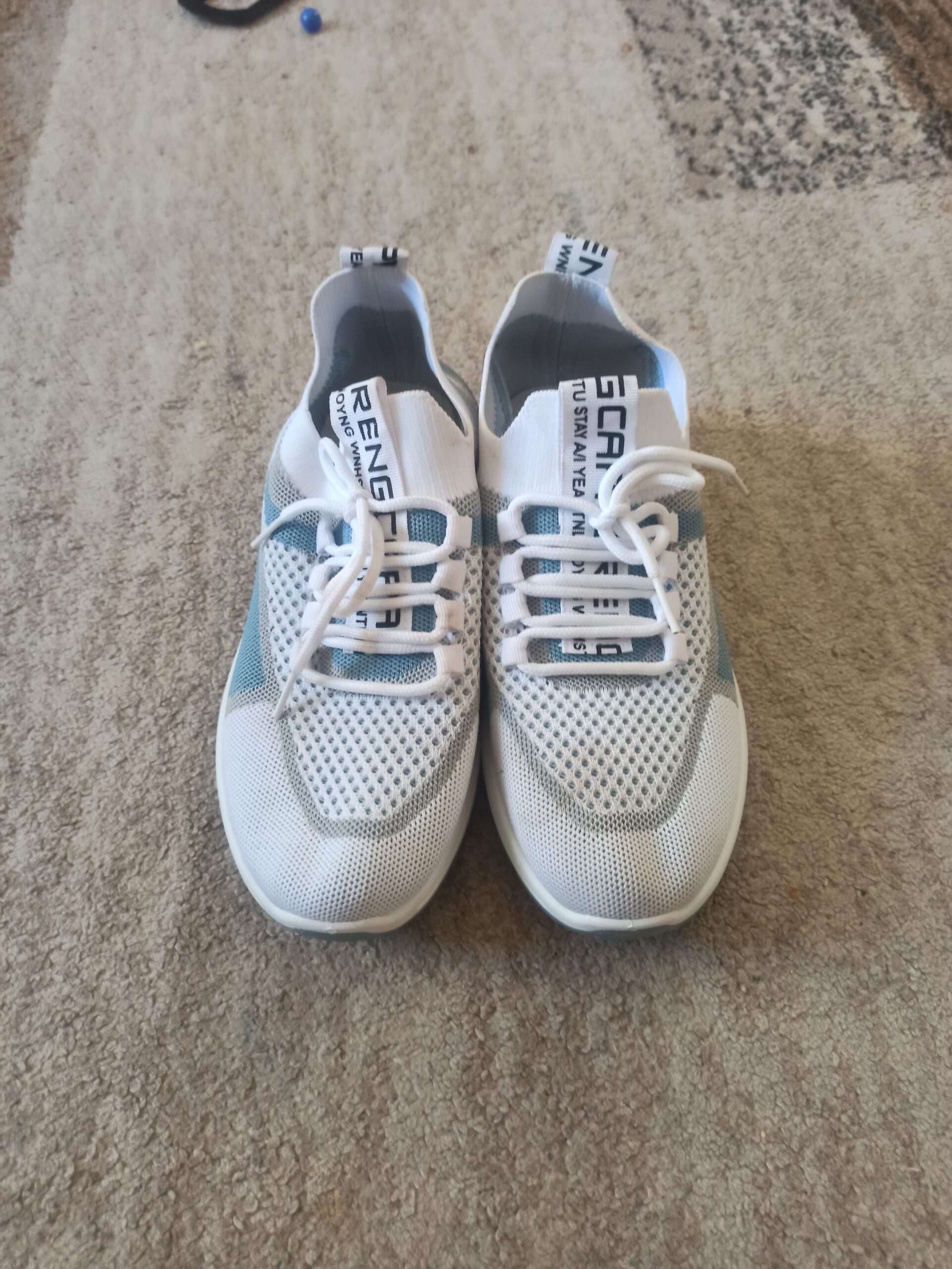Damen Sneaker Sportschuhe Weiß Hellblau Größe 40 – Leichte Freizeitschuhe